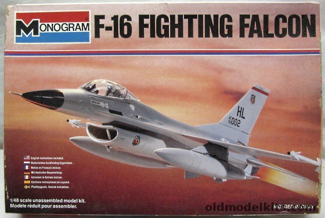 Monogram 1/48 F-16 Fighting Falcon, 5421 plastic model kit